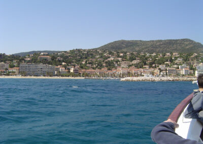 Coast of Le Lavandou from teh sea