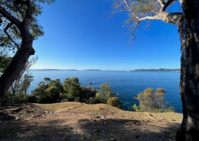 Sea view on the islands Îles d'Or